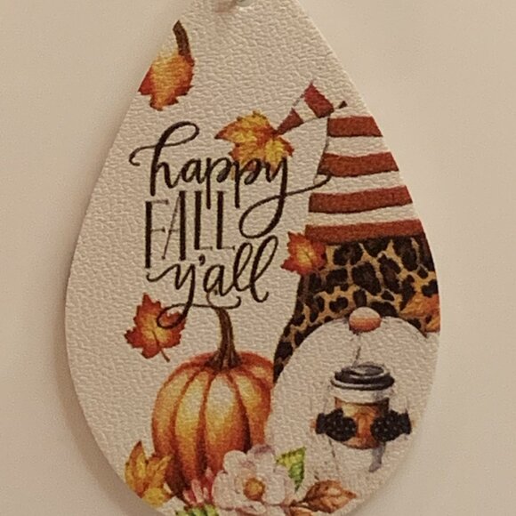 Gnome Earring, Pumpkin Earring, Fall Earring, Thanksgiving Earring, Gift Idea - Picture 8 of 9